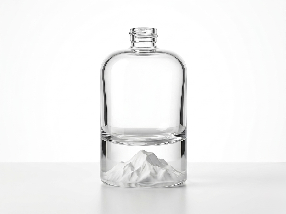 Γυάλινο μπουκάλι 50ml με mountain base